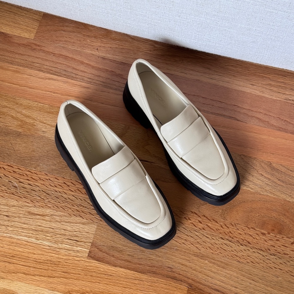 VINCE Robin Leather Lug Sole Loafers Size‎ US 6M